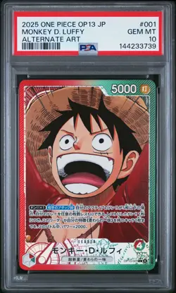 2025 ONE PIECE JAPANESE CARRYING ON HIS WILL ALT ART #001 MONKEY D. LUFFY PSA 10 - Image 1