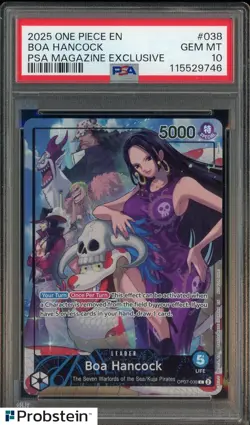 2025 One Piece EN PSA MAGAZINE EXCLUSIVE #038 Boa Hancock PSA 10 GEM MINT - Image 1