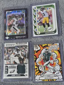Panini Philadelphia Eagles Rookie 14 Card Lot 2024-25 Hurts DeJean Smith Jackson - Image 3