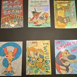 The Ren & Stimpy Prismatic Trading Cards 1993 Topps Complete Card Set of 50 - Image 1