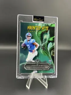 2024 Wild Card Haunted Hits Monster Hunt - Jaxson Dart #HHF-JD Green /3 (RC) - Image 1
