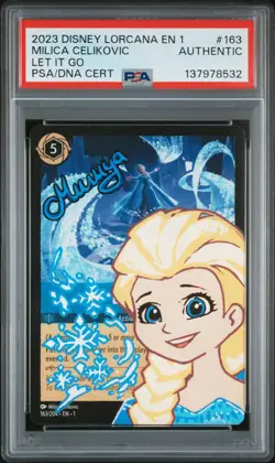 2023 DISNEY LORCANA EN 1 CELIKOVIC #163 LET IT GO PSA AUTHENTIC AUTO AUTHENTIC - Image 1