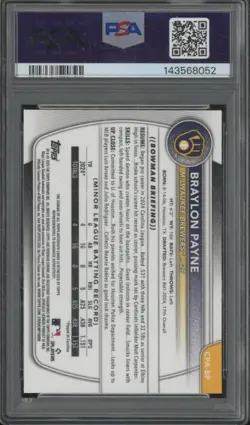 2025 Bowman Chrome BRAYLON PAYNE 1st RC Auto Green Reptilian /99 PSA 10 BIN26 - Image 2