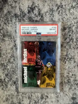 1998-99 Upper Deck UD Choice - Checklist Michael Jordan #199 Choice Reserve - Image 1