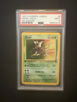 1999 POKEMON JUNGLE 1ST ED #9 PINSIR-HOLO PSA 9 - Image 1