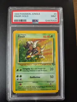 1999 Pokemon Jungle Pinsir Holo Rare Pin 9/64 PSA MINT 9 - Image 1