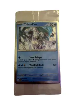 Pokemon TCG Chien-Pao 057/182 SV04 Paradox Rift Water Holo Rare English Card - Image 1