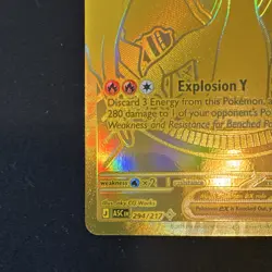 Pokemon Mega Charizard Y EX 294/217 Ascendant Heroes Holo Full Art Card - Image 3