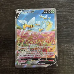 Pokemon Beedrill v TCG Sword & Shield Astral Radiance Holo Card 161/189 - Image 1