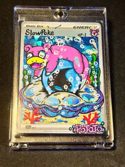Slowpoke 204/198 SV01 Hand Draw DIY Holo water Energy card 💤🫟 - Image 1