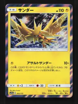 Zapdos 043/173 NM Tag All Stars Japanese Pokemon Card TCG - Image 1