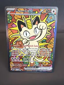 Meowth EX SIR Full Art Holo Rare Pokemon TCG Card 121/088 Perfect Order - Image 1