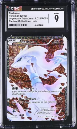 CGC 9 Reshiram Legendary Treasures RC22/RC25 Radiant (Collection) Pokemon Card - Image 1
