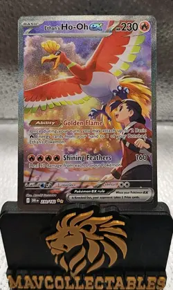 Ethan's Ho-Oh EX 230/182 Destined Rivals SIR Pokemon Card - Image 1