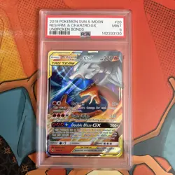 PSA 9 Reshiram & Charizard GX 20/214 Pokemon Reshiram Charizard Graded Card - Image 1