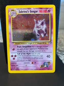 Pokemon TCG Gym Heroes Sabrina's Gengar Holo Rare Card 14/132 Unlimited - Image 1