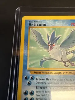 Vintage 1999 Pokemon Card Articuno 17/62 WoTC Fossil Set Rare Non-halo - Image 2