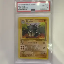 Pokemon TCG Rhydon Jungle 1st Edition Uncommon Card 45/64 Regular - Image 1