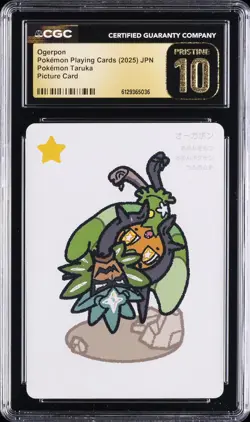 2025 POKEMON JAPANESE PLAYING CARDS OGERPON CGC 10 PRISTINE - Image 1