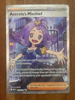 Pokemon TCG Acerola's Mischief 165/132 Mega Evolution Ultra Rare NM Card - Image 1