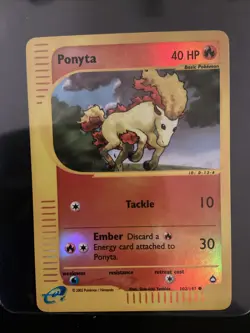Pokemon TCG: Ponyta 102/147 (2002) Aquapolis • Reverse Holo Card - Image 1