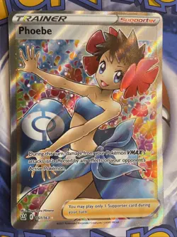 Pokemon TCG Phoebe Battle Styles Trainer Full Art Ultra Holo Card 161/163 - Image 1