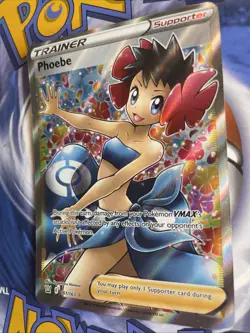 Pokemon TCG Phoebe Battle Styles Trainer Full Art Ultra Holo Card 161/163 - Image 3
