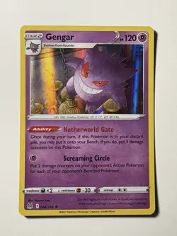 Pokemon Card Gengar 066/196 Lost Origin Holo Rare 2022 lp - Image 1