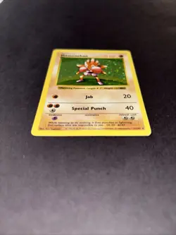 Pokemon TCG Hitmonchan Base Set Holo Shadowless Rare Card 7/102 LP condition - Image 3