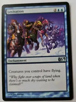 MTG Magic The Gathering Card LevitationEnchantment Blue M12 - Image 1