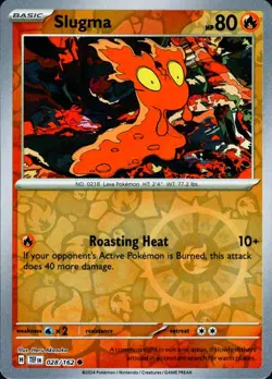Slugma 028/162 Temporal Forces Common Pokemon Card NM - Image 1