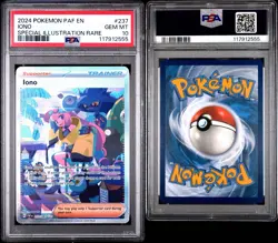 Pokemon TCG Iono Scarlet & Violet Paldean Fates Holo Card 237/091 PSA 10 - Image 1