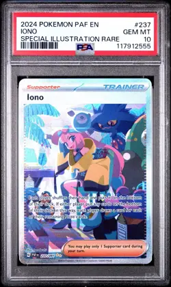 Pokemon TCG Iono Scarlet & Violet Paldean Fates Holo Card 237/091 PSA 10 - Image 2