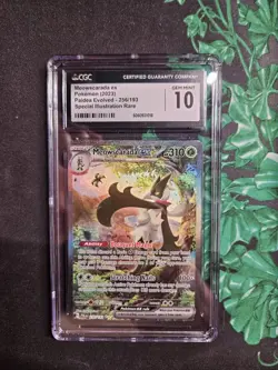 CGC 10 GEM MINT Meowscarada EX Paldea Evolved Full Art Pokemon Card #256/193 - Image 1