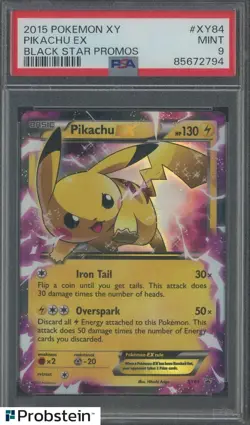 2015 Pokemon XY Black Star Promos #XY84 Pikachu EX PSA 9 MINT - Image 1
