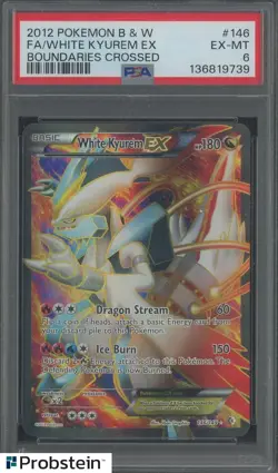 2012 Pokemon B&W Boundaries Crossed #146 FA/White Kyurem EX PSA 6 EX-MT - Image 1