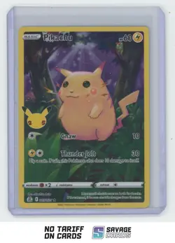 2021 Pokemon Sword & Shield Celebrations Holo Pikachu #005/025 - Image 1