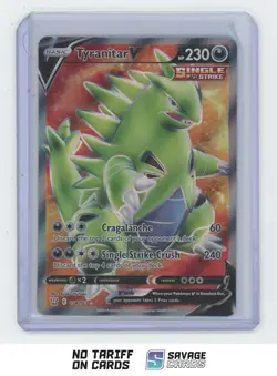 2021 Pokemon Sword & Shield - Battle Styles Tyranitar V #154/163 - Image 1