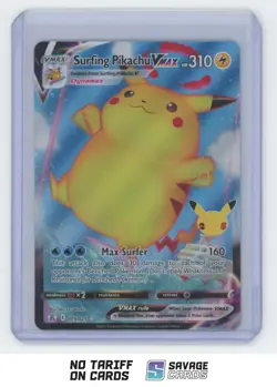2021 Pokemon Sword & Shield - Celebrations Surfing Pikachu VMAX #009/025 - Image 1