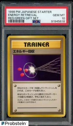 1998 Pokemon Japanese Starter RED/GREEN Gist Set Energy Retrieval PSA 10 GEM-MT - Image 1