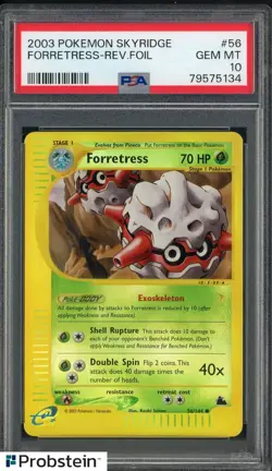 2003 Pokemon Skyridge #56 Forretress Reverse Foil PSA 10 GEM MINT - Image 1