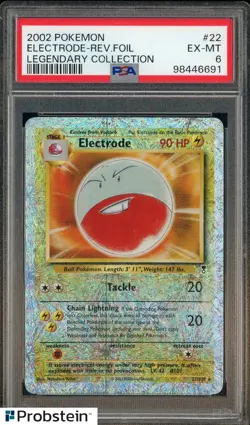 2002 Pokemon Legendary Collection #22 Electrode Reverse Foil PSA 6 EX-MT - Image 1