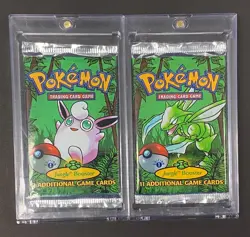 Lot of (2) Pokemon TCG WOTC 1st Edition Jungle Booster Packs SEALED VINTAGE - Image 1