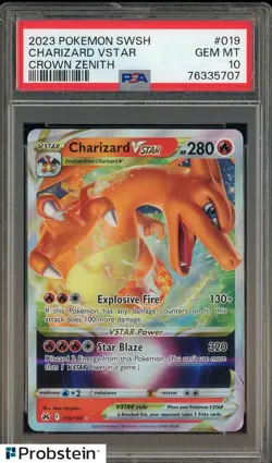 2023 Pokemon SWSH Crown Zenith #019 Charizard VSTAR PSA 10 GEM MINT - Image 1