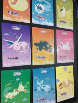 Pokemon Let's Go Eevee Database Peru Sleepy Set Eeveelutions Set US STAR HOLO - Image 3