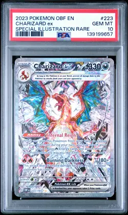 Charizard Ex #223 2023 Pokemon Obf En-Obsidian Flames PSA 10 - Image 1