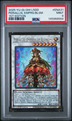 2025 YU-GI-OH! L5DD-LEGEND 5D'S DECKS PERIALLIS, EMPRESS OF BLOSSOMS PSA 9 - Image 1