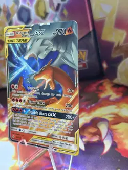 Pokemon TCG Reshiram & Charizard GX Holo Card 20/214 Unbroken Bonds (SM10) Raw - Image 3
