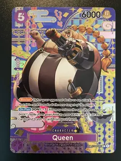 Bandai One Piece Card Game Queen ST04-005 Holo Character Card 5 Cost 6000 Power - Image 1