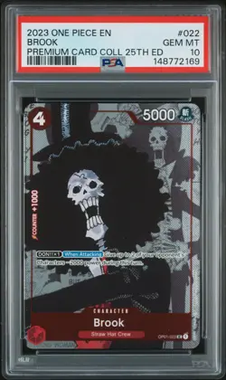2023 ONE PIECE PREMIUM COLLECTION 25TH EDITION #022 BROOK PSA 10 - Image 1